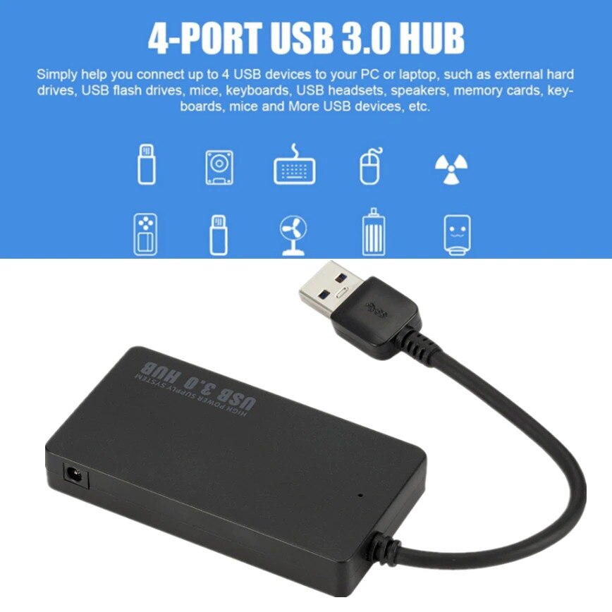 progeny Electrician Feasibility Hub USB, 4 x USB 3.0, Negru - eMAG.ro