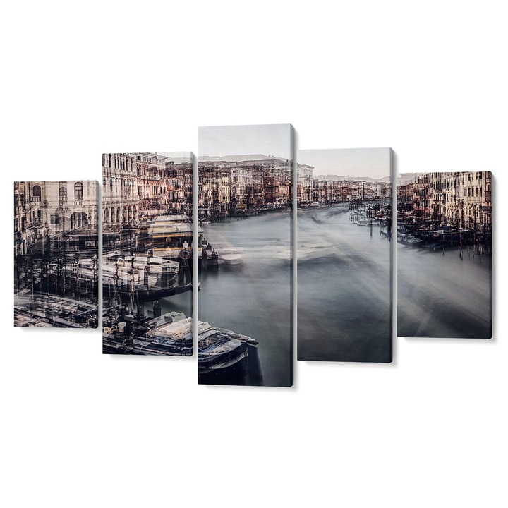 Többrészes prémium vászon dekorkép, Canal - Velence, 105 x 200 cm