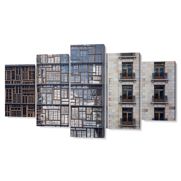Többrészes prémium vászon dekorkép, Ablakok , 105 x 200 cm