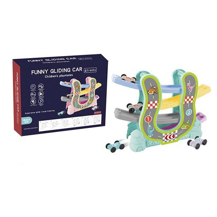 Autós és ferde síkú pálya, cikk-cakk rámpák, gyerekeknek