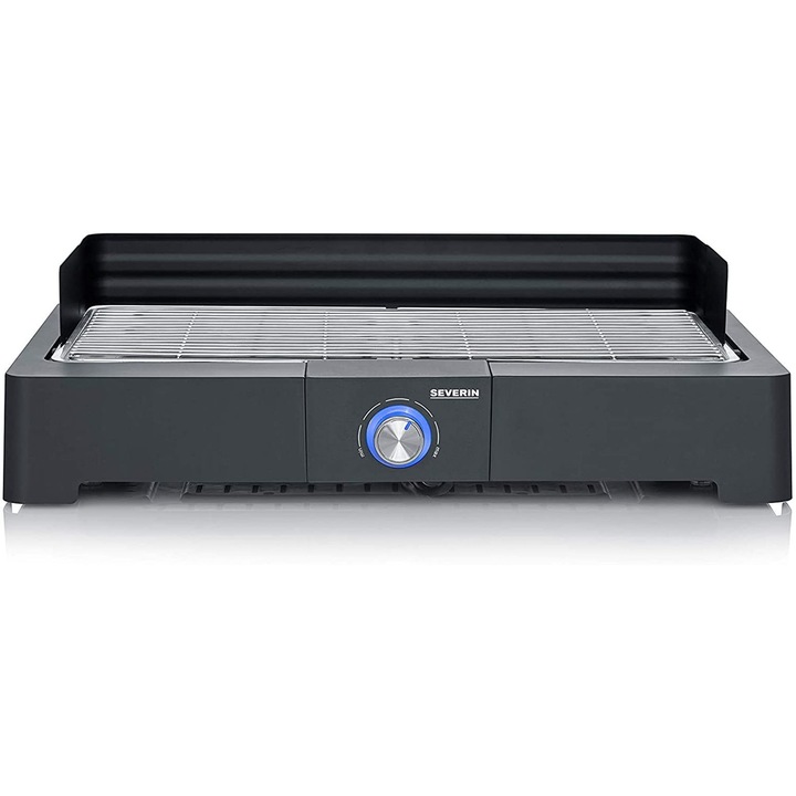 Gratar electric Severin PG 8560 , 2200W, termostat reglabil, inox / negru