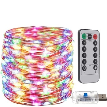 Instalatie de Craciun cu usb, Zola®, 300 mini leduri, 8 programe, multicolora, lungime totala 30 m Instalatie de Craciun cu usb, Zola®, 300 mini leduri, 8 programe, multicolora, lungime totala 30 m