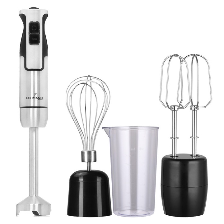 Lehmann, Chowmei, Botmixer, Turmixgép, Chopper, 1200 W, 8 sebesség, 1,5 l űrtartalom, ezüst