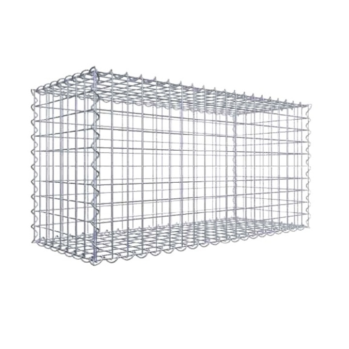 Gabion, Sarma, 100x50x40 cm, 4mm, Argintiu
