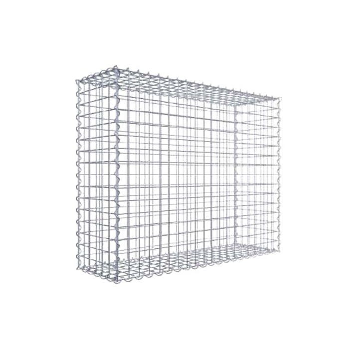 Gabion, Sarma, 100x80x30 cm, 4mm, Argintiu