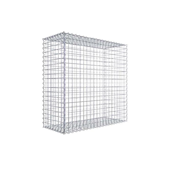 Gabion, Sarma, 100x100x40 cm, 4mm, Argintiu