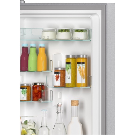 Combina frigorifica Candy CCE4T618ES, 341 l, Total NoFrost, WiFi, Super Cooling, Clasa E, H 185 cm, Argintiu