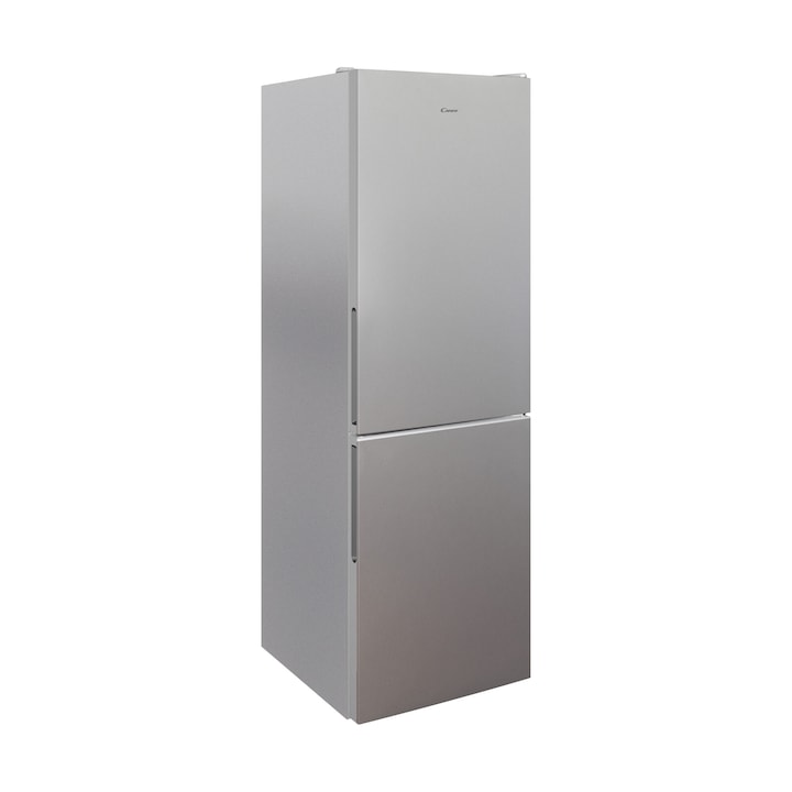 Combina frigorifica Candy CCE4T618ES, 341 l, Total NoFrost, WiFi, Super Cooling, Clasa E, H 185 cm, Argintiu