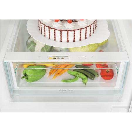 Combina frigorifica Candy CCE4T618ES, 341 l, Total NoFrost, WiFi, Super Cooling, Clasa E, H 185 cm, Argintiu