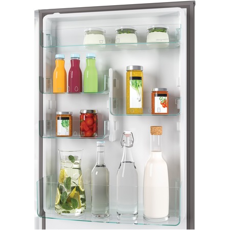 Combina frigorifica Candy CCE7T618EX, 341 l, Total NoFrost, WiFi, Super Freezing, Raft sticle, Clasa E, H 185 cm, Inox