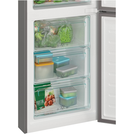 Combina frigorifica Candy CCE7T618EX, 341 l, Total NoFrost, WiFi, Super Freezing, Raft sticle, Clasa E, H 185 cm, Inox