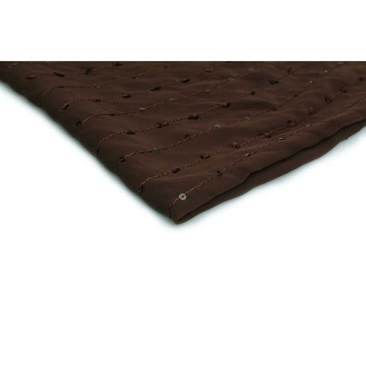 Material tesut, tip Sifon Yoryo cu snur modelul 2, Maro, 50 cm x 125 cm