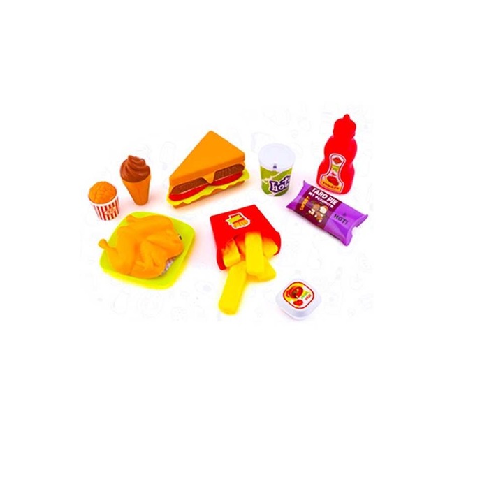 Kiegészítő készlet gyerekeknek, gyorsétterem, 10 db