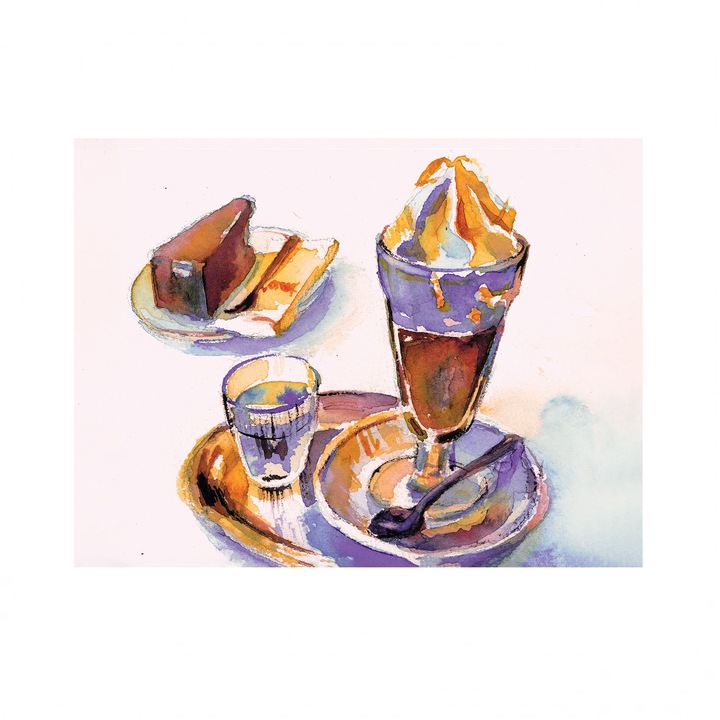 Tablou canvas - Cookie and icecream, 30x40 cm, Decostick