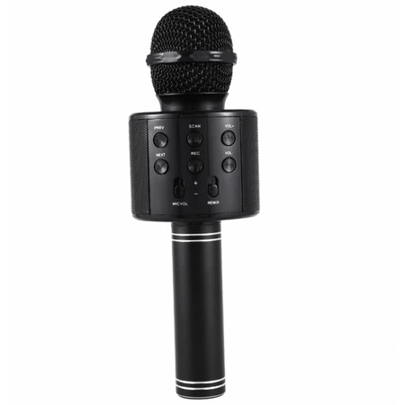Безжичен микрофон, Bluetooth с високоговорител и ефекти за караоке, USB ...