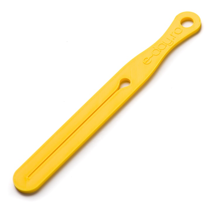 Storcatorul de pliculet – latime maxima 10 cm, e-day, galben, 19 x 2 x 0.3 cm