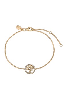 Christina Jewelry&Watches - Uniszex állítható 18 karátos aranybevonatú karkötő topázkővel díszítve, Aranyszín