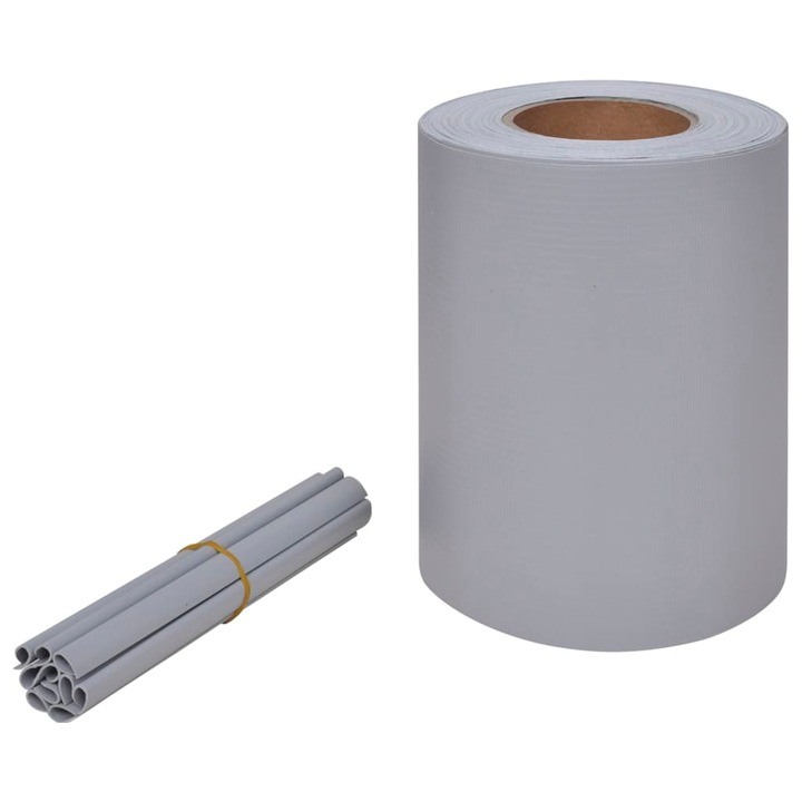 Panou de intimitate gradina vidaXL, gri deschis, 70 x 0,19 m, PVC 5.72 kg 41619