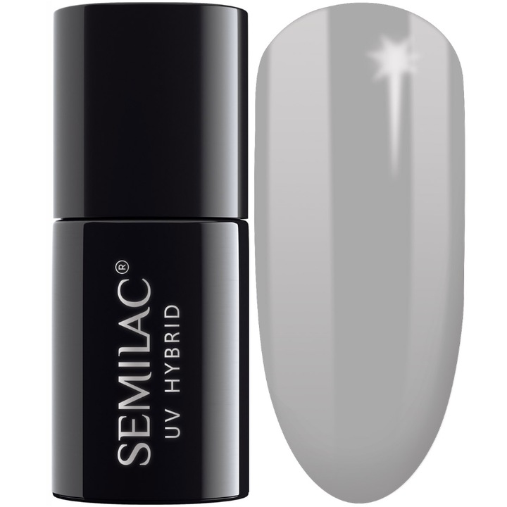 Oja semipermanenta Semilac, 105, Stylish Gray, UV, LED, 7 ml