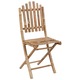 Set scaune de gradina pliabile vidaXL, cu perne, 2 buc., bambus 3063990