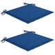Set scaune gradina cu perne albastru regal vidaXL, 2 buc, lemn masiv tec 3062218