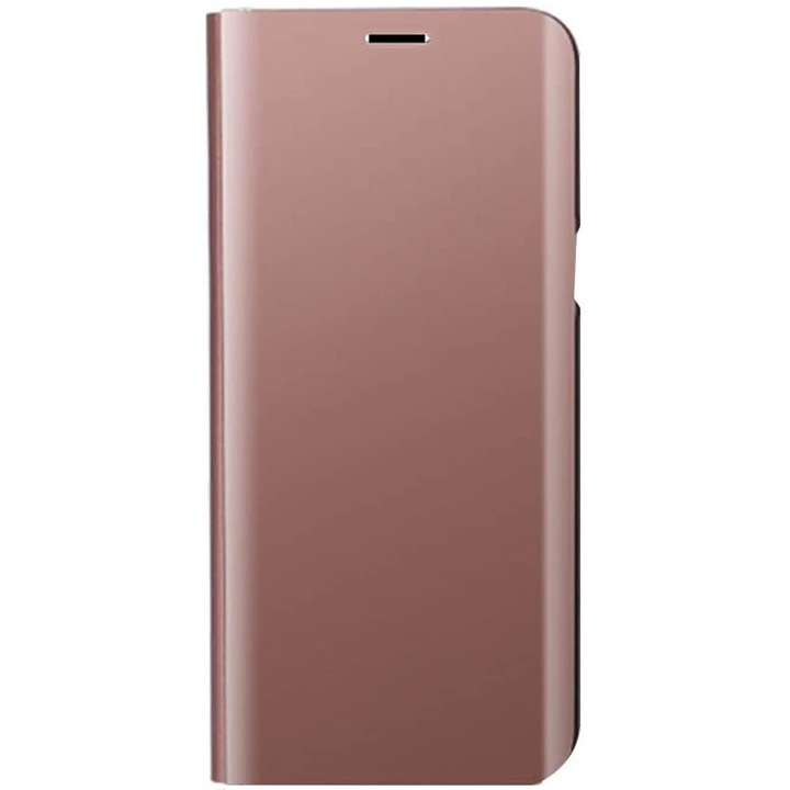 Калъф, съвместим със Samsung Galaxy A14 4G/ A14 5G, ClamShell Stand, Mirror Finish, Multi-Function Flip, Fonix Remote, Pink