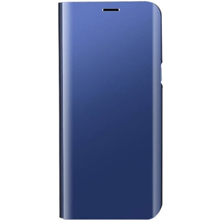 Husa carte compatibila cu Samsung Galaxy A32 5G, ClamShell Stand, Mirror Finish, Multi-Function Flip, Comando Fonix, Albastru