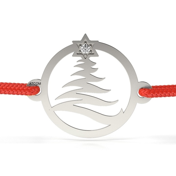 Гривна, Елха, От бяло злато, С диамант