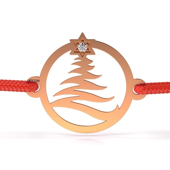 Гривна Bradut de diamante, Розово злато