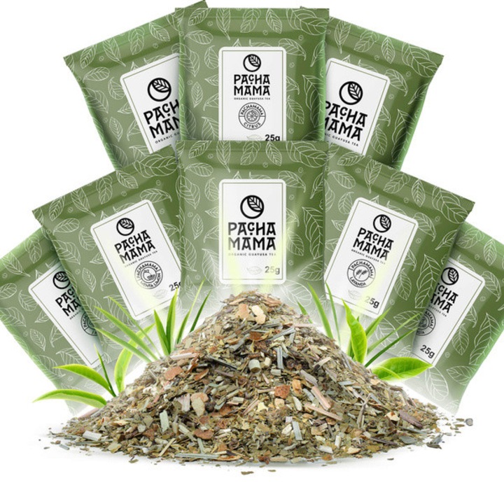 Guayusa Bio Tea, Pachamama, Gyógynövényes, Equador, kézzel válogatott, 8 x 25 g