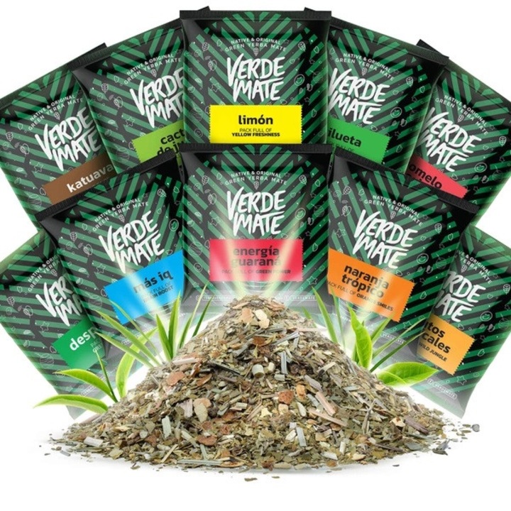 Yerba Mate, Tea minta készlet, Verde Mate, Enyhe Gyümölcs, 10x50g