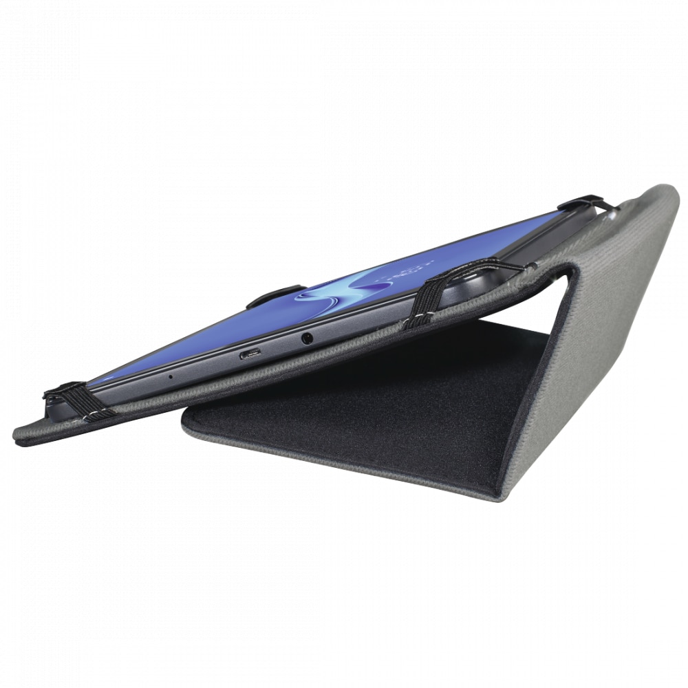 Suport universal pentru husa pentru tableta, HAMA, Strap, Piele ecologica, 24 - 28 cm, 9.5 - 11", Negru