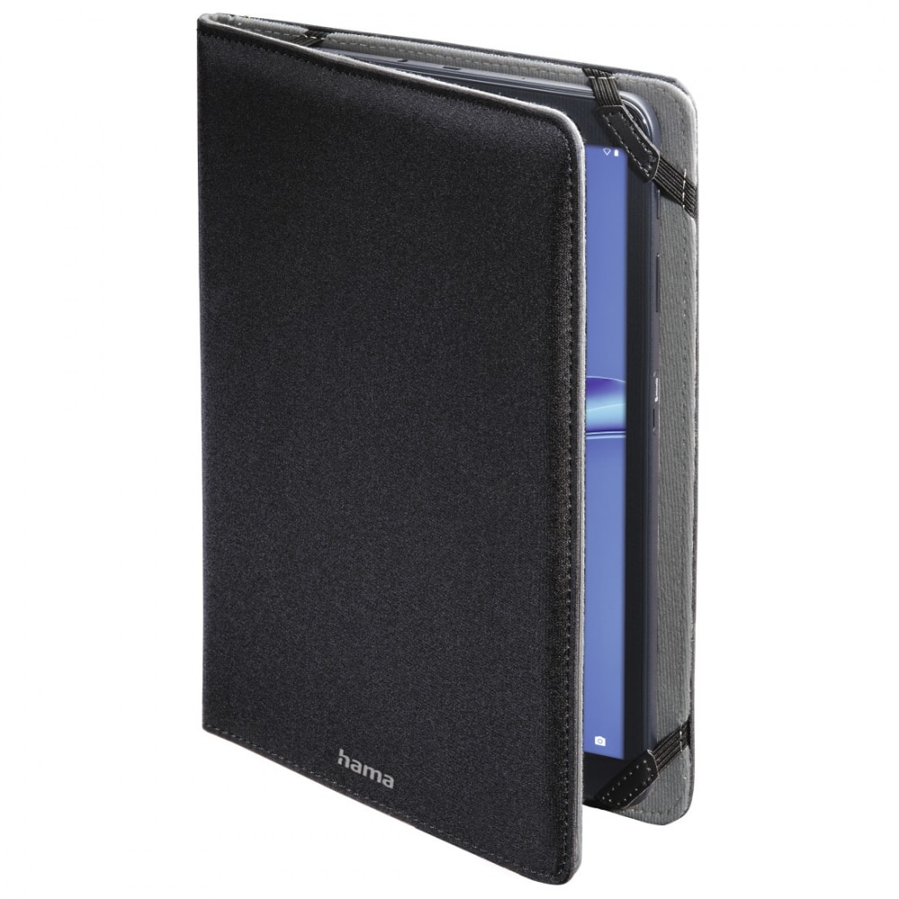 Suport universal pentru husa pentru tableta, HAMA, Strap, Piele ecologica, 24 - 28 cm, 9.5 - 11", Negru