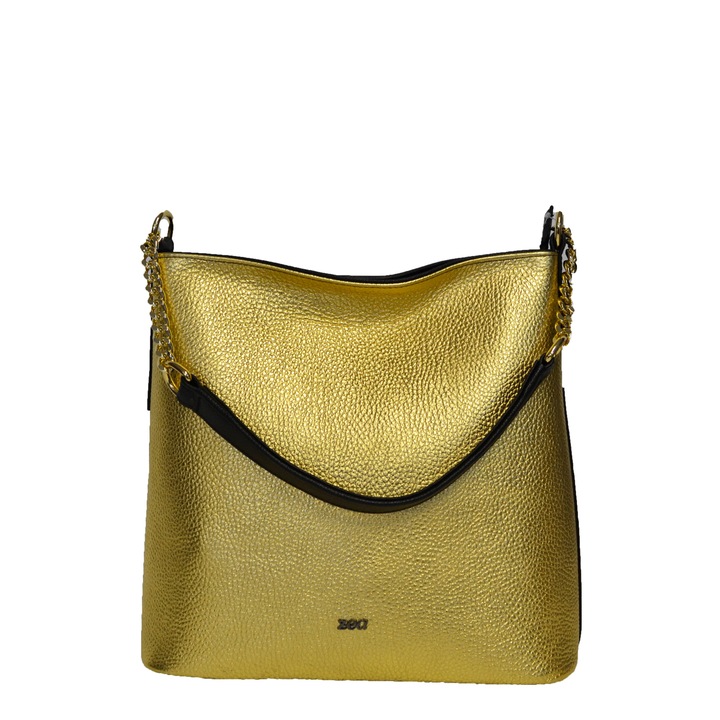 Zea 253 válltáska, hétköznapi, pöttyös megjelenéssel, fekete / antik arany