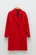 LC WAIKIKI, Palton cu decolteu cache coeur din amestec de lana, Rosu, 44