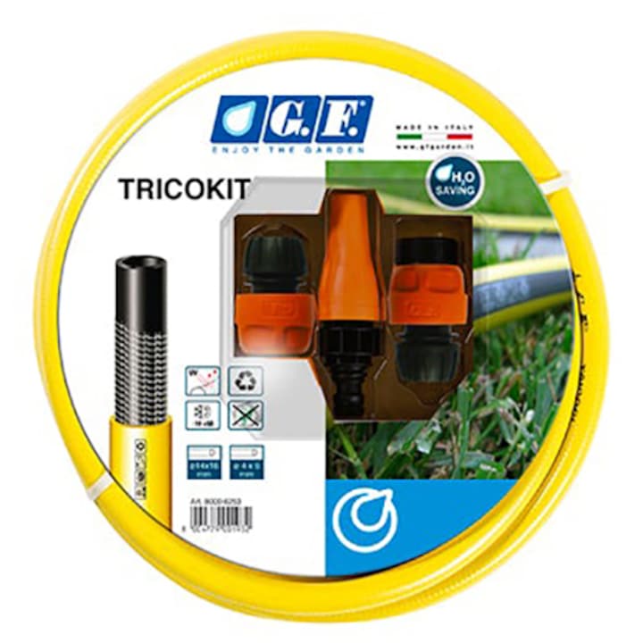 GF Kerti tömlőkészlet 25 m + tartozékok Tricokit Garden, átmérő 1/2
