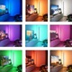 Lampa de colt SIKS®, LED RGB, joc de lumini, telecomanda, amplasare pe podea, design modern, lumina ambientala, 140 cm