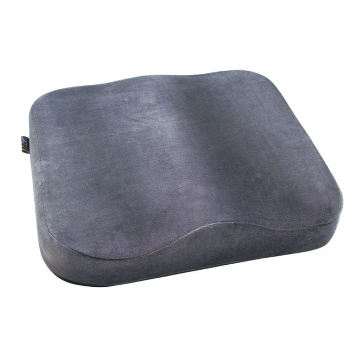 Седална възглавница, изработена от полиестер и мемори пяна, 42x40x8 см, черна