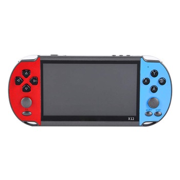 Consola portabila gaming, baterie 2500 mah, X12, 8 GB, 3000 de jocuri instalate, Mario etc, Albastru/rosu Consola portabila gaming, baterie 2500 mah, X12, 8 GB, 3000 de jocuri instalate, Mario etc, Albastru/rosu