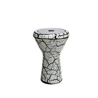 Mini Model Tarabana, VD -DARBUKA , BS-2040 , fata diametrul 15cm, inaltime 30.5cm, alb cu negru