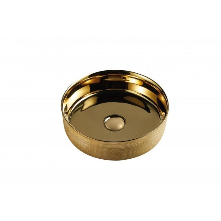 Lavoar pe blat, rotund, ROMSTAL, COLORADO, auriu, 35,5x35,5 cm