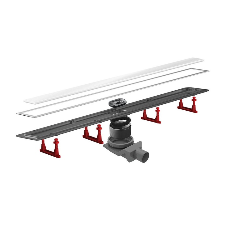 Pestan zuhanyfolyóka Confluo Premium Line fehér üveg 75 cm