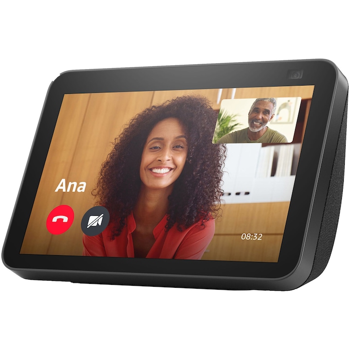 Boxa inteligenta Amazon Echo Show 5 (2nd Gen), 5.5" Touch Screen, Camera 2 MP, Wi-Fi, Bluetooth, Negru