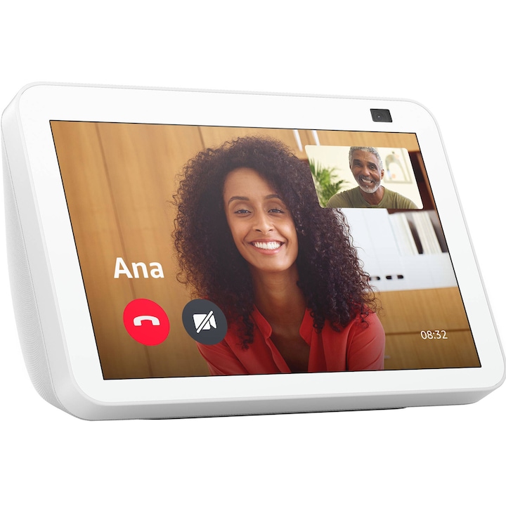 Смарт тонколона Amazon Echo Show 5 (2nd Gen), 5.5" Touch Screen, Camera 2 MP, Wi-Fi, Bluetooth, Бял