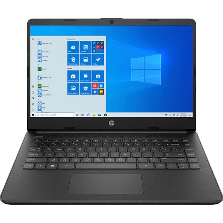 Laptop HP 14s-fq1018nq, AMD Ryzen 3 5300U, 14" Full HD, 8GB, SSD 512GB, AMD Radeon Graphics, Windows 10 Home, Negru