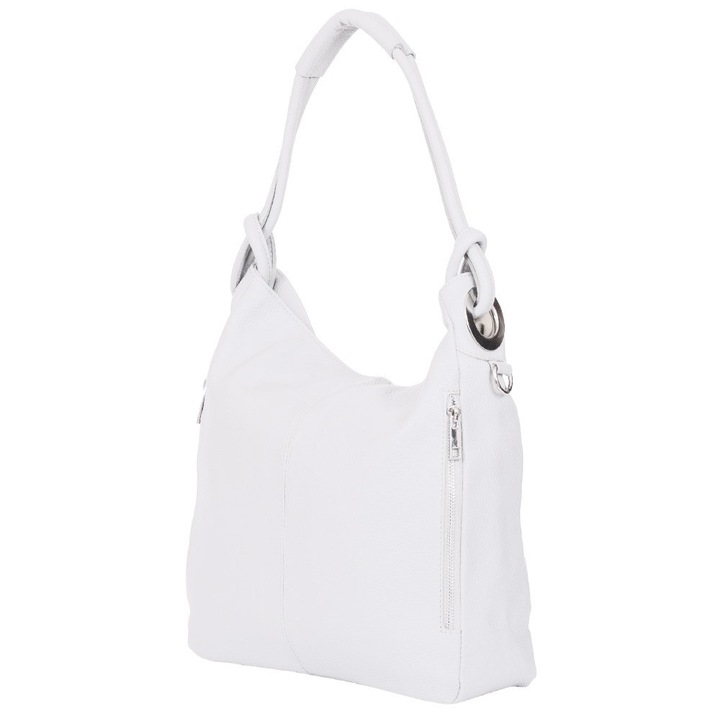 Mia fehér natúr bőr női táska