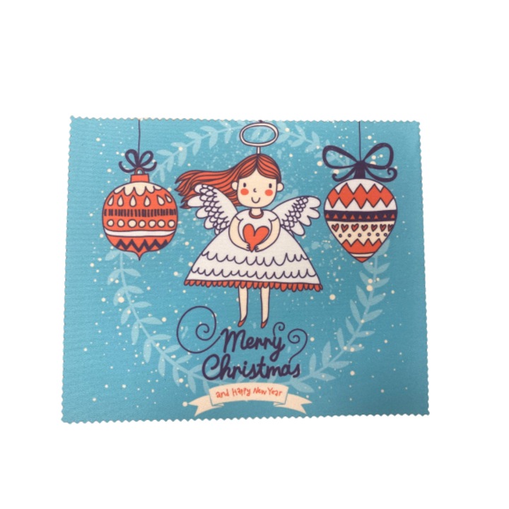 Laveta profesionala pentru curatarea ochelarilor, ingeras Craciun