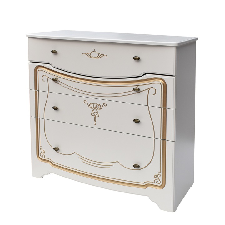 Comoda Olesia, 91x44x85cm, Alb