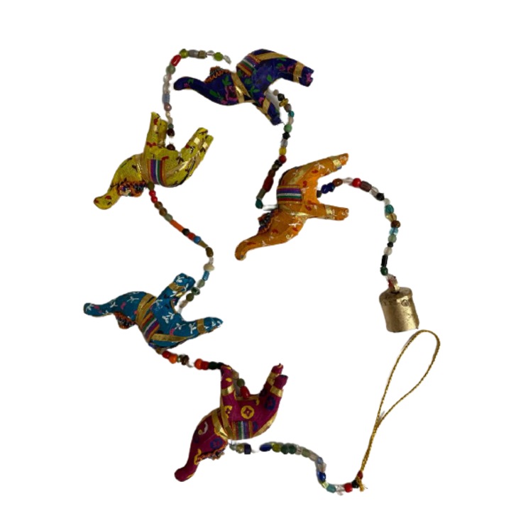 Decoratiune de perete, 50cm, model cu elefant si clopotel