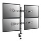 Equip Monitor Asztali konzol, 650117, 13"-27", 4 monitor, dönthető, forgatható, állítható magasság Max.: 8kg, fekete